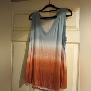 Maurices XL ombre v-neck tank top